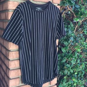 Striped black casual shirt